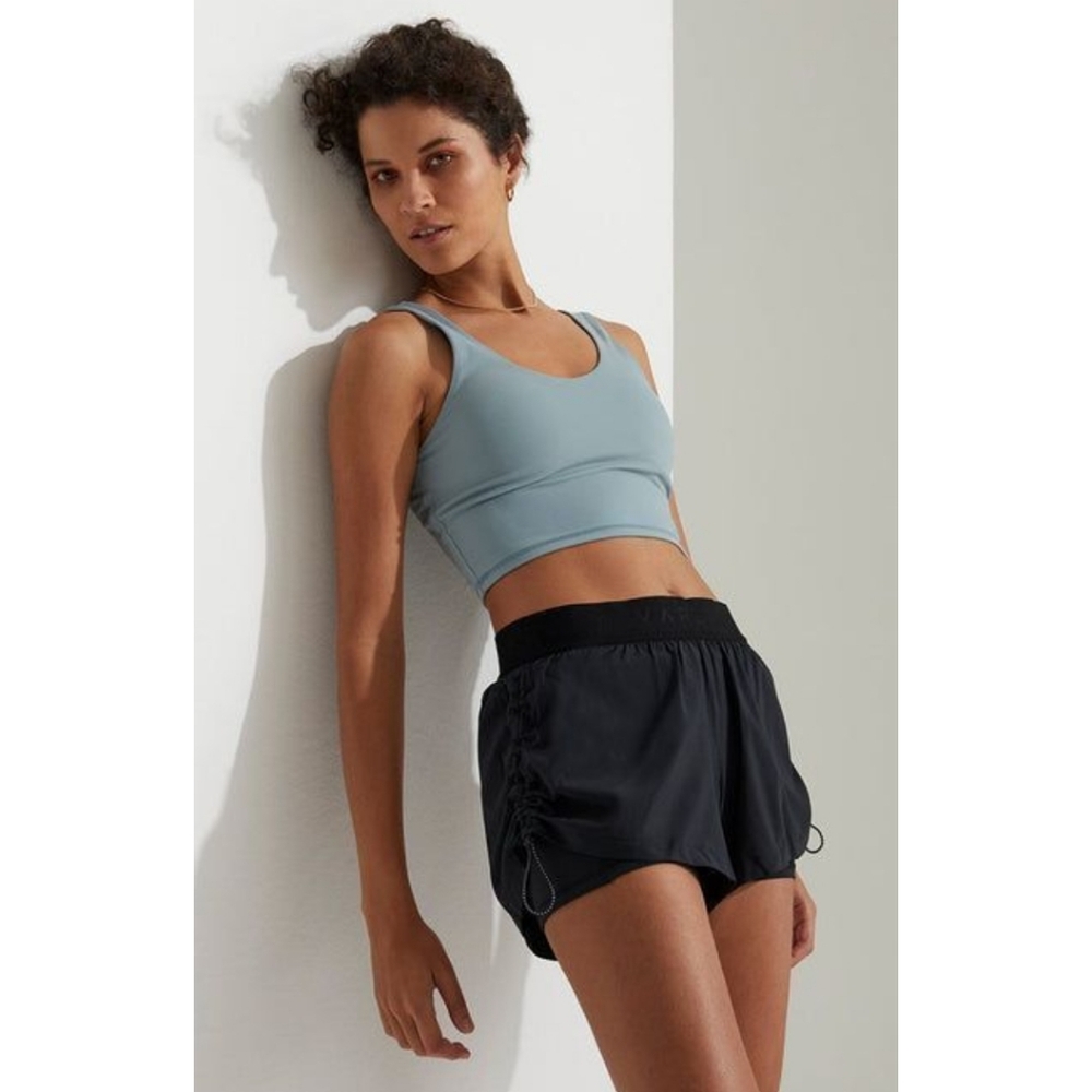 VARLEY Leo Cinched Side Active Shorts Combo Black Sz M | Everyday‎ Athleisure